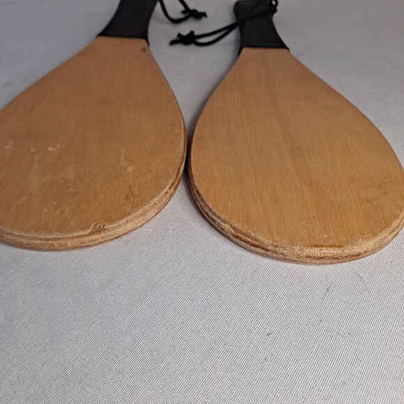Vintage Jokari Champ Gatorade Racquet Paddle Ball Sport Wooden USA Set Of 2 - Picture 4 of 11